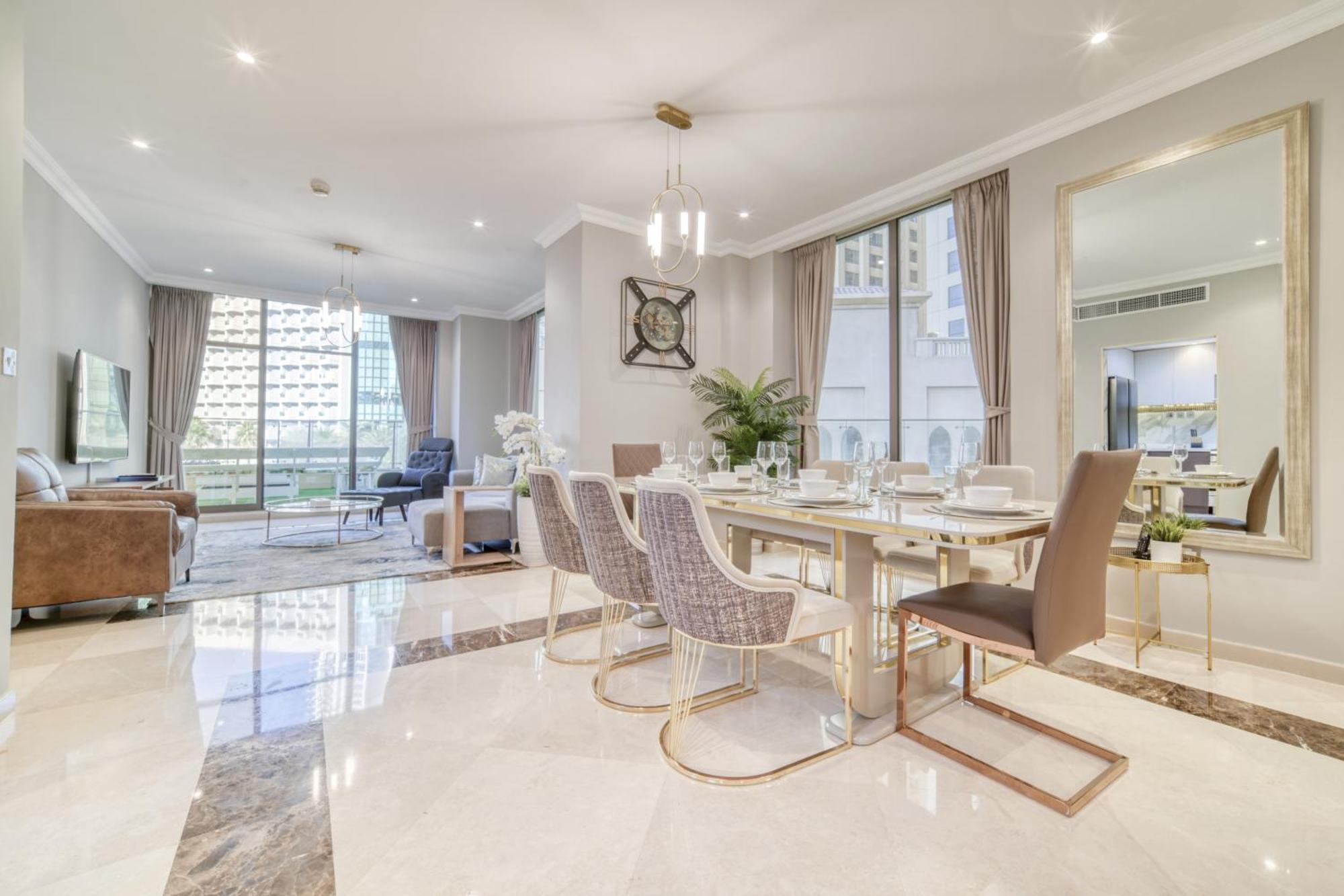 Luxurious 4 Bedroom Duplex With Terrace & Sea View ドバイ エクステリア 写真