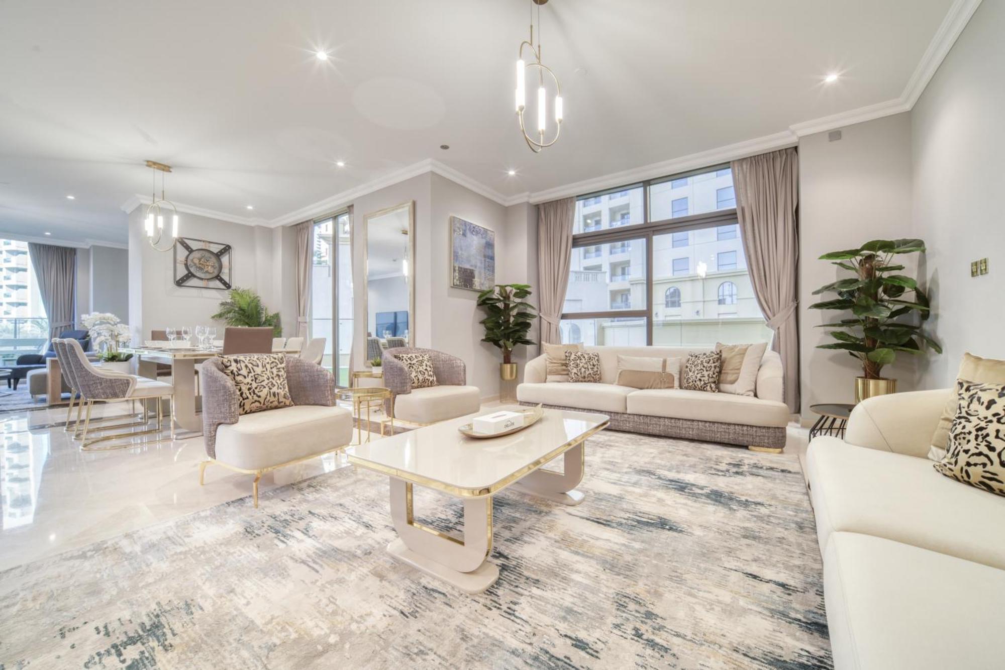 Luxurious 4 Bedroom Duplex With Terrace & Sea View ドバイ エクステリア 写真