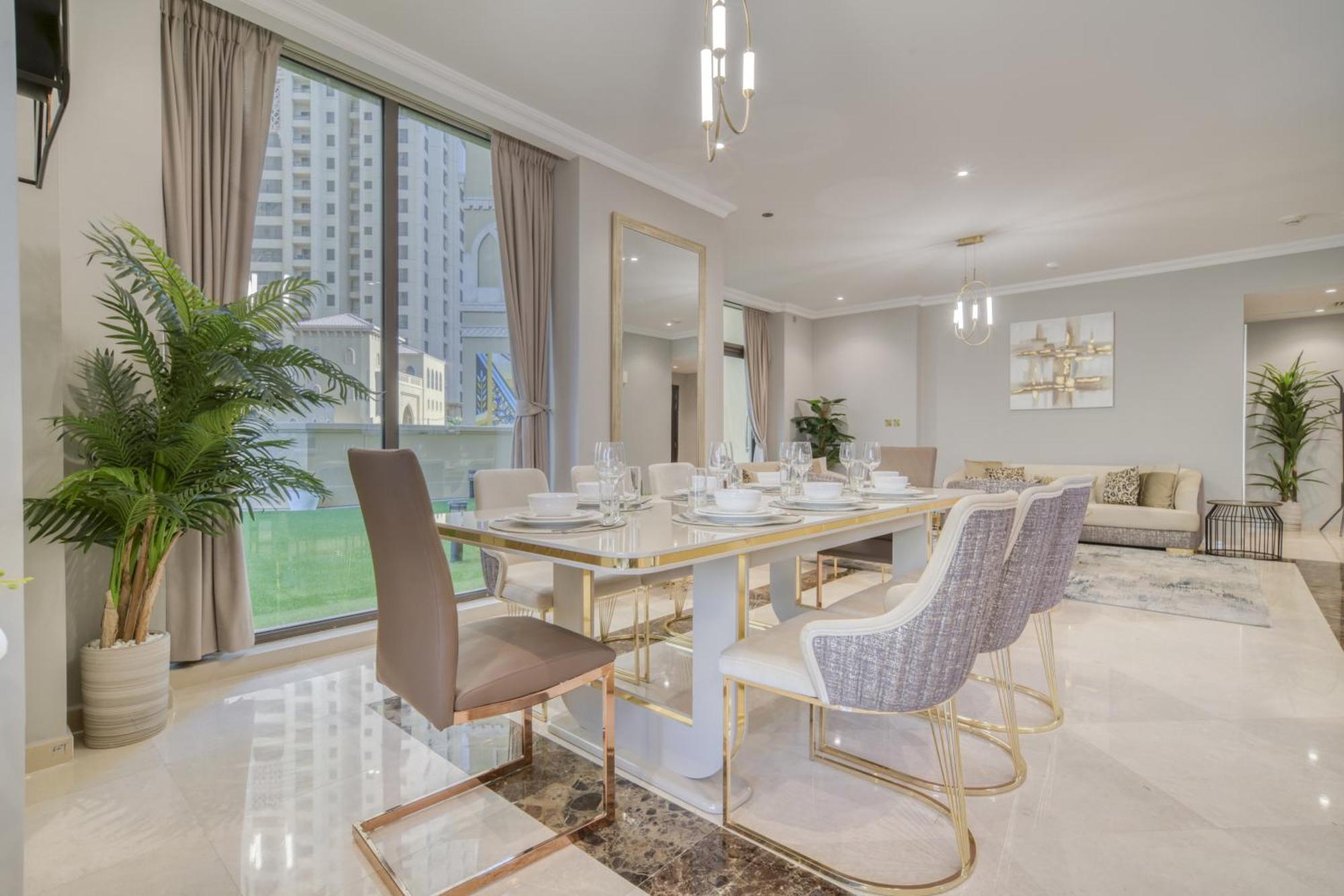 Luxurious 4 Bedroom Duplex With Terrace & Sea View ドバイ エクステリア 写真